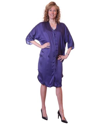 NADOR DRESS BLEND SILK-Purple Blue