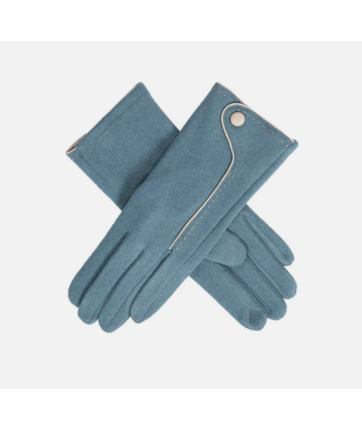 TOUCHSCREEN FAUX SUEDE GLOVES-Baby Blue