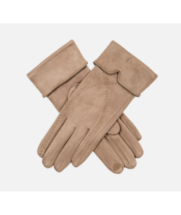 FAUX SUEDE GLOVES WITH EMBROIDERY