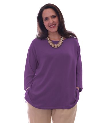 COLOUCHE LONG SLEEVES TOP-Pansy